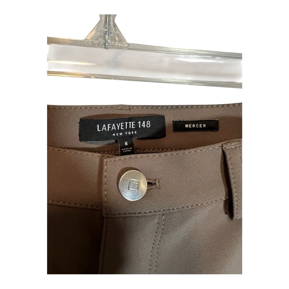 Lafayette 148 Acclaimed Stretch Mercer Pant in Nougat Size 6 - Picture 3 of 8